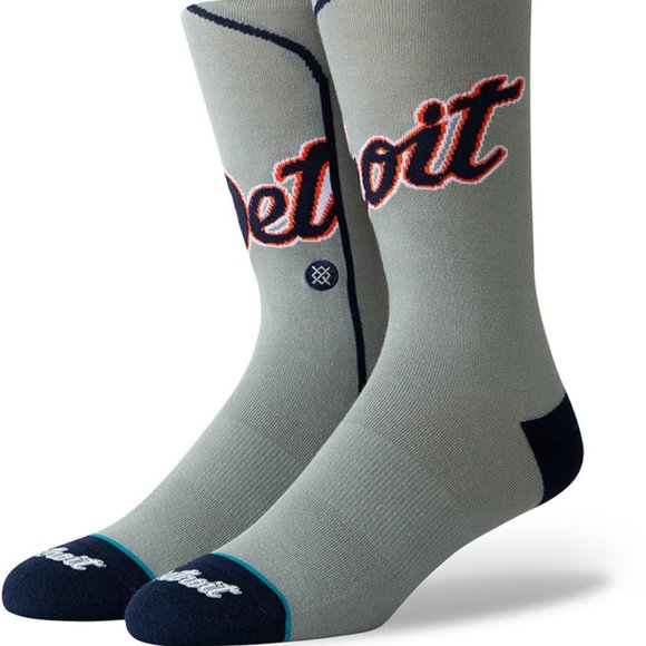 STANCE Detroit Tigers Road Jersey Socks Sz L 9-13